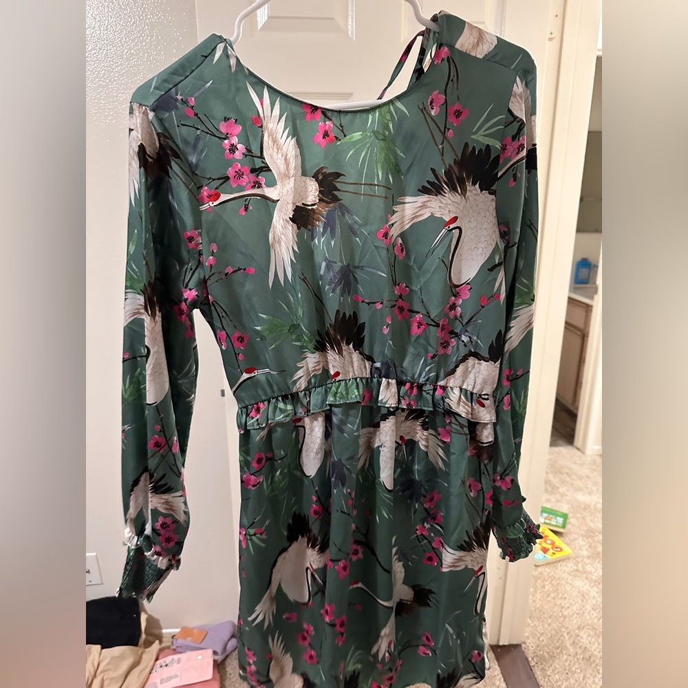 Zara basic colorful silk dress